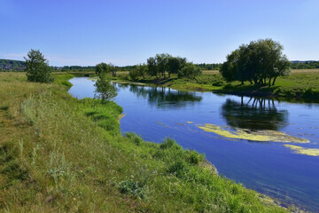 Fototapeta na wymiar The Iren River near the Chaikinsky Cape Mountain