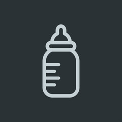 Sippy cup icon vector on navy background