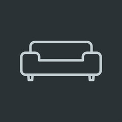 Couch icon on navy background