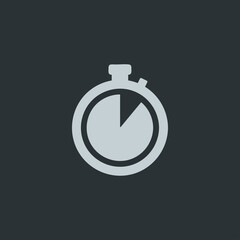 Stopwatch icon on white background