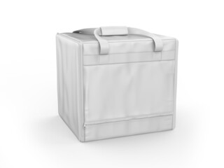 Blank Polyester Delivery Bag for Mockup And Branding, 3d render illustration.