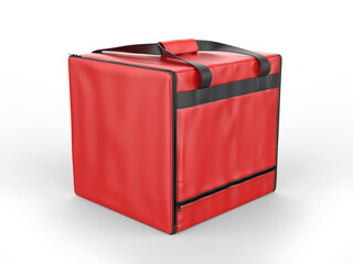 Blank Polyester Delivery Bag for Mockup And Branding, 3d render illustration.