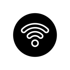 Wifi vector glyph icon . Filled circular