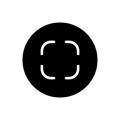 Screenshot vector glyph icon . Filled circular