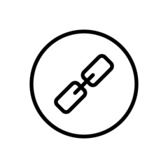 Link vector line icon . Editable Stroke