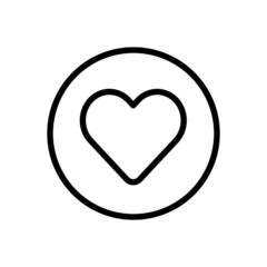 Heart vector line icon . Editable Stroke