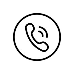 Call vector line icon . Editable Stroke