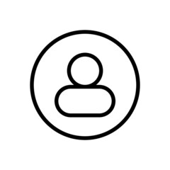 User avatar vector line icon. Editable Stroke