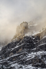 Naklejka na ściany i meble Snowcapped mountains, Ligurian Alps, Italy
