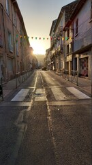 street in the evening