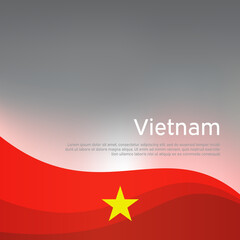 Abstract waving vietnam flag. Creative shining background for design of patriotic vietnamese holiday cards. National poster. Cover, banner in national colors of vietnam. Vector illustration