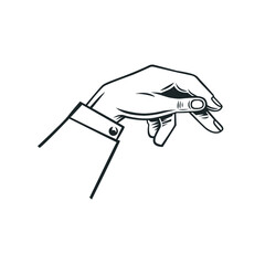 hand on white background