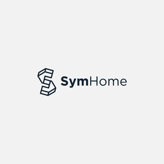 Fototapeta premium modern letter S home logo design template elements