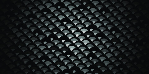 Dark black Japanese paper and Japanese pattern background. Modern abstract vector texture.
