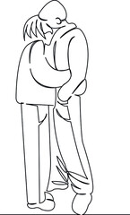 couple in love kissing