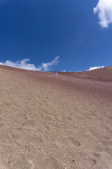 Fototapeta na wymiar Rainbow Mountain, is a mountain in the Andes of Peru with an altitude of 5,200 metres above sea level. It is located on the road to the Ausangate mountain.