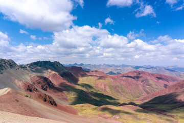 Rainbow Mountain, is a mountain in the Andes of Peru with an altitude of 5,200 metres  above sea level. It is located on the road to the Ausangate mountain.