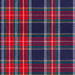 Pattern. Traditional Christmas checkered pattern. On a blue background, red and green stripes that form a cage. Scottish national pattern.