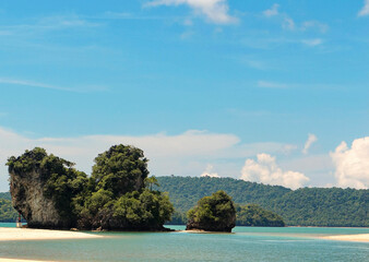 tropical island in the sea
