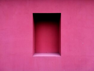 pink wall with window