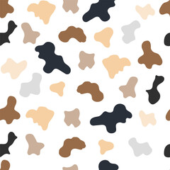 Seamless pattern of abstract spots in a scandinavian style for childrens print