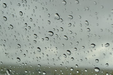 water drops on glass