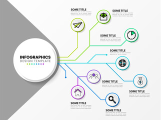 Infographic design template. Technology concept with 8 steps