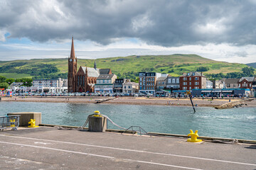 The waterfront in Largs from the Harbour