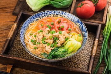 Chinese Cuisine: a bowl of fat beef noodles