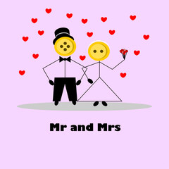 simple wedding illustrations suitable for invitation cards, covers and others