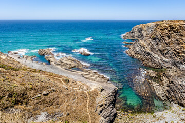 Beautiful landscape and seascape in Vicentina Coast Natural Park, Alentejo, Portugal