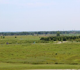 The beautiful country landscape on a sunny day.