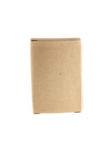 Brown cardboard box on a white background.
