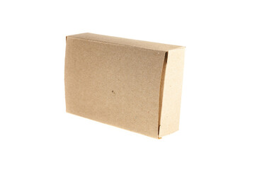 Brown cardboard box on a white background.
