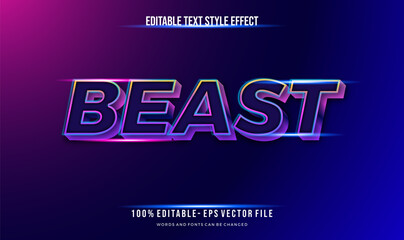 modern futuristic style and shiny effect editable text style. Vector editable text effect