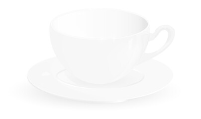 Vector coffee mug on white background