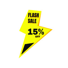 15 Percent Off, Discount Sign, Flash Sale signs