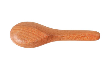 Wooden Spoon Isolate White Background 