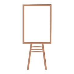 easel  isolated on white background. Vector flat illustration. A piece of interior. The object can be used for the design of an apartment, office, premises. Artist's tool. Creativity and drawing.