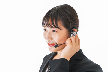 若い女性オペレーター・同時通訳イメージ