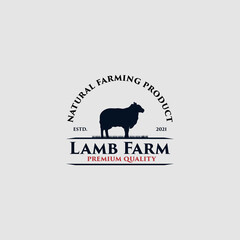 Lamb farm premium quality logo design