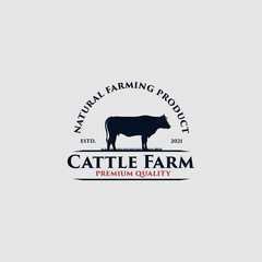 Cattle farm premium quality logo design