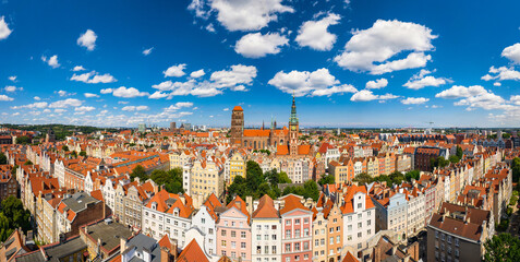 Beautiful architecture of the main city of Gdansk at summer. Poland © Patryk Kosmider