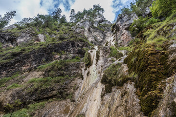 Fototapeta na wymiar Wasserfall in der Almbachklamm, in Oberbayern