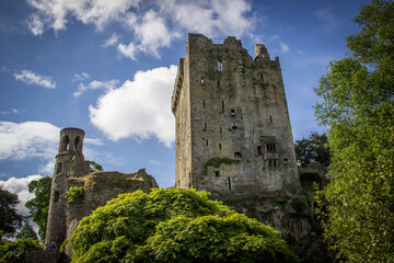 Burg in Irland blauer Himmel Architektur Grün