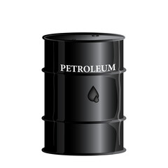 Barrel of petroleum. Vector illustration on a white background.