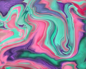 Abstract background with pink and blue shining liquid fluid acrylic paint 