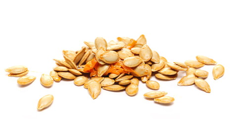 Seeds muscat squash isolated on white background