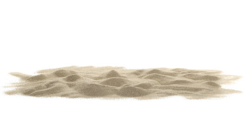 Fototapeta na wymiar Desert sand dune isolated on white background and texture