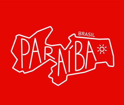 Geometric map of the brazilian state of Para&iacute;ba
